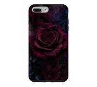Rose Bordeaux avec parchemins Floraux foncés Coque pour iPhone 7 Plus/8 Plus