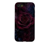 Rose Bordeaux avec parchemins Floraux foncés Coque pour iPhone SE (2020) / 7/8