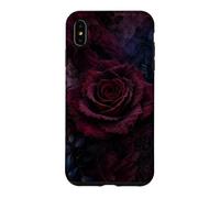 Rose Bordeaux avec parchemins Floraux foncés Coque pour iPhone XS Max
