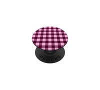 Rose Bordeaux Vichy Preppy esthétique féminine Tendance Tendance PopSockets PopGrip Adhésif