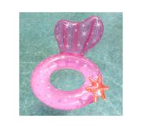 (Rose) Bouée de bain à paillettes en forme d'étoile de mer semi-transparente en PVC adulte épaissie