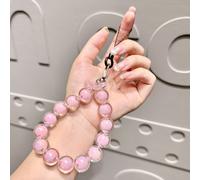 (Rose) Bracelet perlé coloré unique Style Ab avec lanière pour étui de téléphone portable pour un usage