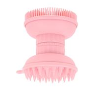 Rose Brosse de Massage du Cuir Chevelu en Silicone pour Shampoing | Double Face, Trous Fins et Conception Monobloc, pour Nettoyage des Racines, Bain et Massage