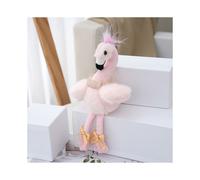 (Rose) Bunny Flamingo Adorable porte-clés en peluche jouet moelleux doux pour sacs et clés