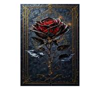 Rose Cadre Métal 1000pcs Mini Puzzle pour Famille Difficile | 52x38cm Carton Décor Salon Structure Durable Cadeau Anniversaire Soulagement Du Stress