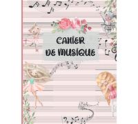 Rose - Cahier de musique: Carnet de partitions | Cahier de musique avec portées | Papier à musique | 12 portées - 108 pages - Grand format