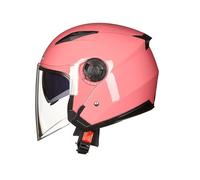 Rose Casques Ouverts pour Moto avec Double visière Casque Jet rétro pour Scooter Ventilé et réduisant Le Bruit Trajets urbains Quotidiens Vélo électrique. XL/61-62cm