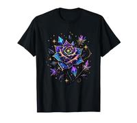 Rose céleste en Cristal étoilé Fantastique botanique T-Shirt