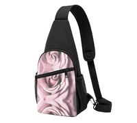 Rose Close Up Sac à bandoulière décontracté en polyester durable avec plusieurs poches et porte-clés Sangle réglable pour homme et femme