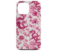 Rose Color Dragon French Toile De Jouy Preppy Floral Trendy Coque pour iPhone 13 Pro Max