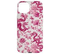 Rose Color Dragon French Toile De Jouy Preppy Floral Trendy Coque pour iPhone 15 Plus