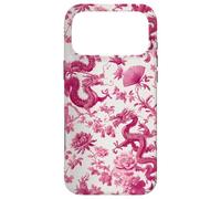 Rose Color Dragon French Toile De Jouy Preppy Floral Trendy Coque pour iPhone 17 Pro Max