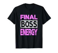 Rose Color Final Boss Energy Pink Graphic T-Shirt