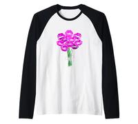 Rose Color Flower Kisses Pink Graphic Manche Raglan