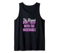 Rose Color Too Blessed to Be Miserable Pink Graphic Débardeur
