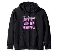 Rose Color Too Blessed to Be Miserable Pink Graphic Sweat à Capuche