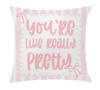 Rose Coquette, Nœud Rose Preppy, Girly, Tu ES Vraiment Jolie Housses De Coussins Luxe Housse Coussin Decorative Housse De Coussin pour Maison Intérieur Canape 45X45Cm