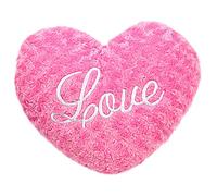 Rose Coussin en Forme de Cœur,Oreiller de Mariage en Dentelle en Dentelle,Oreiller en Forme de Coeur Coussins Décoratifs Rouges pour Canapé-lit Coton Doux PP Cadeau d'amant-Love Broderie (Rose Rouge)