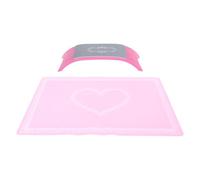 Rose Coussin Repose-bras Format 30x13,5x4,5 CM en Silicone, pour Manucure | Accessoire de Salon, Support Ferme et Facile à Nettoyer, Usage Table de Manucure, Style Fashion