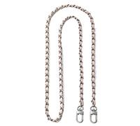 Rose Cuir Woven Sangle chaîne de Remplacement pour Sac, Argenté Chain épaule Sangle de Sac, Sac à Main poignée Extension, 100cm/39.37"