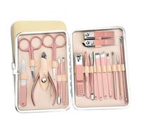 Rose de Coupe-ongles en Acier Inoxydable 18 Pcs Set | Pince à Ongles Professionnelle, Outils Manucure, Kit de Manucure Ongle, Rangement Compact Couleur Aléatoire