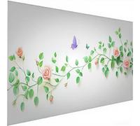 rose Diamond Painting, Papillon Diamond Painting Adulte Enfant, Activité Manuelle Adulte Débutant, Mosaique Loisir Creatif, Point De Croix Cristal Ronde Diamond, Murale Maison Décoration 55x110cm W575