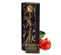 Rose d'or dans un coffret cadeau
