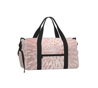 Rose doré Blush Rayures dorées Brillance,Sac de Sport bandoulière à Main, Sac de Voyage Grande capacité pour Femmes et Hommes
