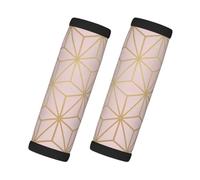 Rose doré métallisé astral, Lot de 2 protections pour poignées de valise, housses de poignée souples et confortables, étiquette à bagages