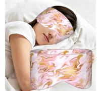 Rose doré scintillant, Masque de sommeil pour la maison, les voyages et le travail posté, couvrant entièrement les yeux et bloquant la lumière