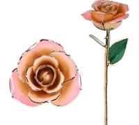 Rose dorée, exquisites handgefertigtes Geschenk romantische goldplatte Rose künstlich für immer weiß-roszen zum Valentinstag Jubiläum