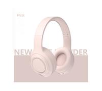 (Rose) DR58 Écouteurs sans fil Bluetooth 5.0 pliables avec arceau antibruit, oreillettes de sport pour