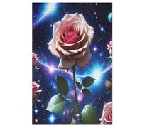Rose du Ciel étoilé Puzzles en Bois 1000 Pièces pour Adultes, Matériaux Recyclables De Qualité Supérieure Et Puzzle d'impression Haute Définition, Jeu en Famille,Cadeaux Amis. （78×53cm）