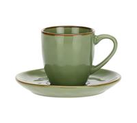 Rose e tulipani Concert Vert Olive Tasse Café Avec Soucoupe 90cc