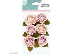 Rose en papier Artemio Jardin secret - 3,5 cm - Vieux rose - 6 pcs Rose G