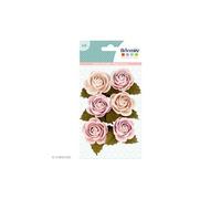 Rose en papier Jardin secret - 3,5 cm - Vieux rose - 6 pcs