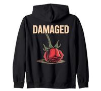 Rose endommagée - Vintage Sad Feeling Broken Heart Flower Sweat à Capuche