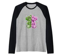 Rose et vert Stay On My Good Side Graphique vert et rose Manche Raglan