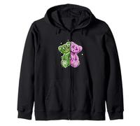 Rose et vert Stay On My Good Side Graphique vert et rose Sweat à Capuche