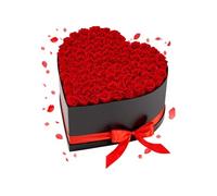 Rose Eternelle Lot de 100 Vibrante Elégante et Romantique Avec Boîte Cour
