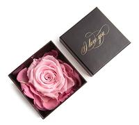 Rose éternelle rose boîte cadeau I Love You déclaration d'amour Je t'aime (Rose)