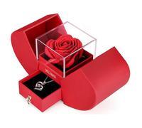Rose éternelle - VELINKO - 13 x 9 x 12,5 cm - Roses - Collier - Romance éternelle - Amour éternel - Luxe raffiné - Cadeau pour femme