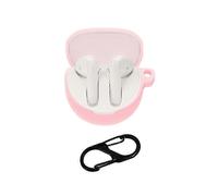 (Rose) étui de chargement pour écouteurs Oppo Enco Air3 TWS, en silicone avec boucle - Rouge