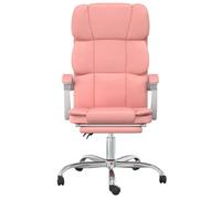 Rose Fauteuil inclinable de bureau - CLARENCE - Pour Étudiant / salarié - Rose Similicuir LV6046