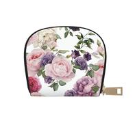 Rose Femmes PU Shell Card Bag Credit Card Clip Leather Zipper Wallet Coin Purse Storage Bag, blanc, Taille unique