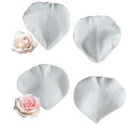 Rose Fleur 3D Silicone Moule à Fondant Mini Fleur Fait Main Moule Décoratif en Silicone de Réutilisable 2 Pièces pour décoration en pâte à sucre, Moulages fondants-Blanc