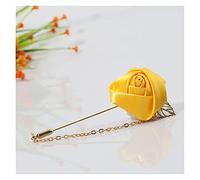 Rose Flower Leaf Fashion pin Suit Lapel Canvas Fabric Ribbon tie pins Men Wedding Boutonniere Brooch Jewelry Made in China