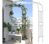 Rose Garden Arch 2.4m Metal Plant Support for Climbing Plants Half-Arc Pergola Wedding Decoration Outdoor Gazebo Trellis