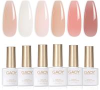 Rose Garden Lot De 6 Vernis À Ongles Gel Transparent Nude Rouge Rose Marron Pour Salon De Manucure Et Nail Art Diy À La Maison