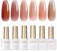 Rose Garden Lot De 6 Vernis À Ongles Gel Transparent Nude Rouge Rose Marron Pour Salon De Manucure Et Nail Art Diy À La Maison